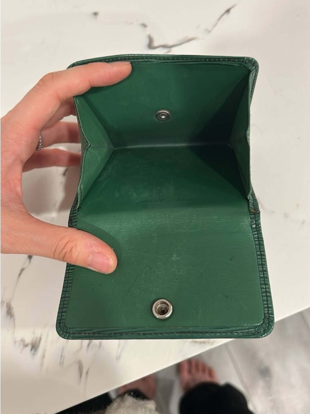 Green epi Vintage LV wallet - Picture 3 of 7